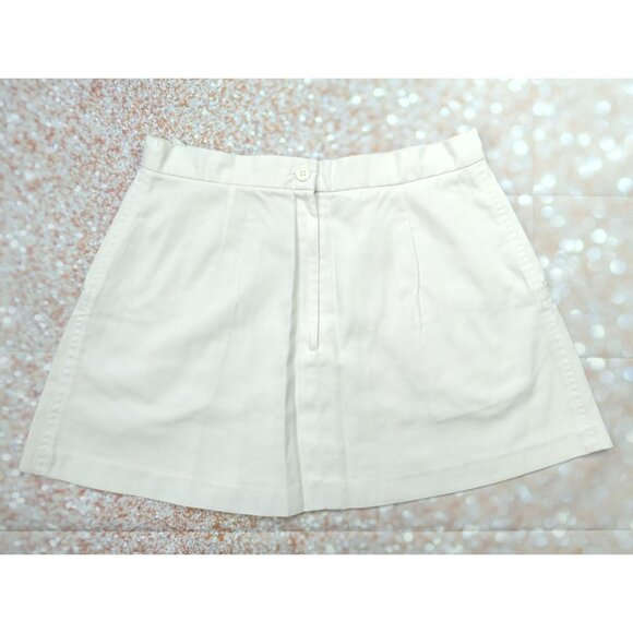 Vintage Le Coq Sportif Womens XS 2/4 Tennis skirt White Embroidered Logo Zip - Picture 4 of 9